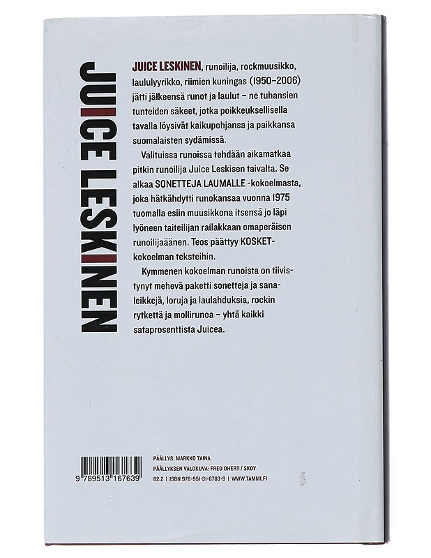 Aika jätti, eli, Sanataiteilija kävi täällä / valitut runot 1975-2007 - Leskinen, Juice - Runot ja näytelmät - 10105554447 - 1