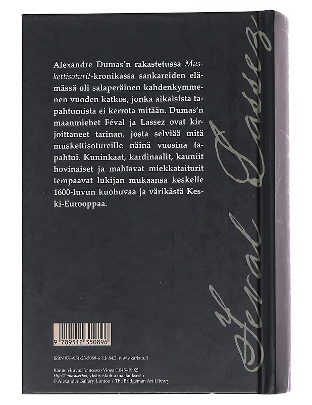 Salaperäinen ritari : muskettisoturien seikkailuja : historiallinen seikkailuromaani - Féval, Paul - Romaanit ja novellit - 10105554552 - 1