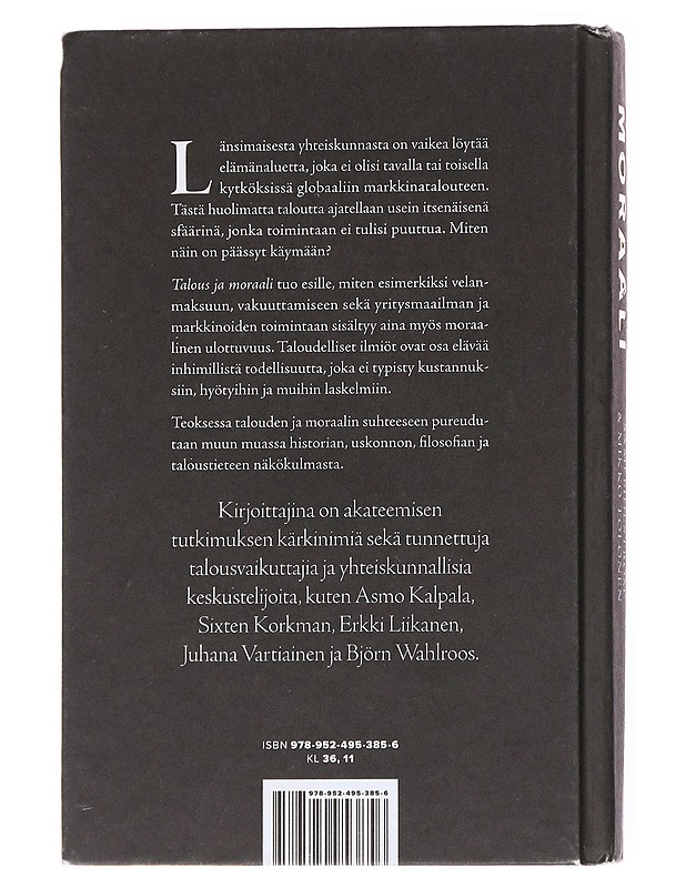 Talous ja moraali - Sari Kivistö - Historiakirjat - 10105554596 - 1