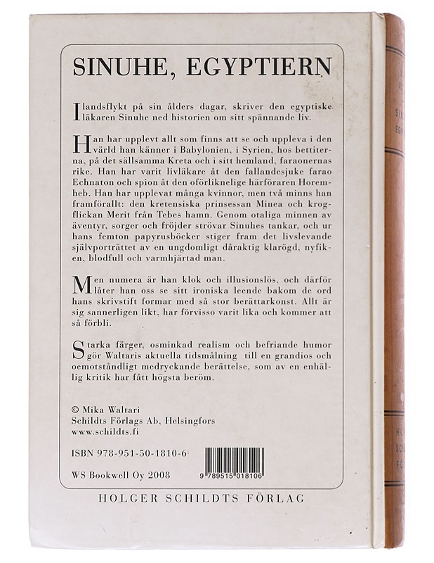 Sinuhe egyptiern - Waltari, Mika - Elämäkerrat ja muistelmat - 10105554725 - 1