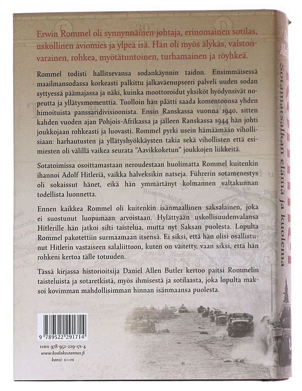 Rommel / sotamarsalkan elämä ja kuolema - Butler, Daniel Allen - Elämäkerrat ja muistelmat - 10105554769 - 1