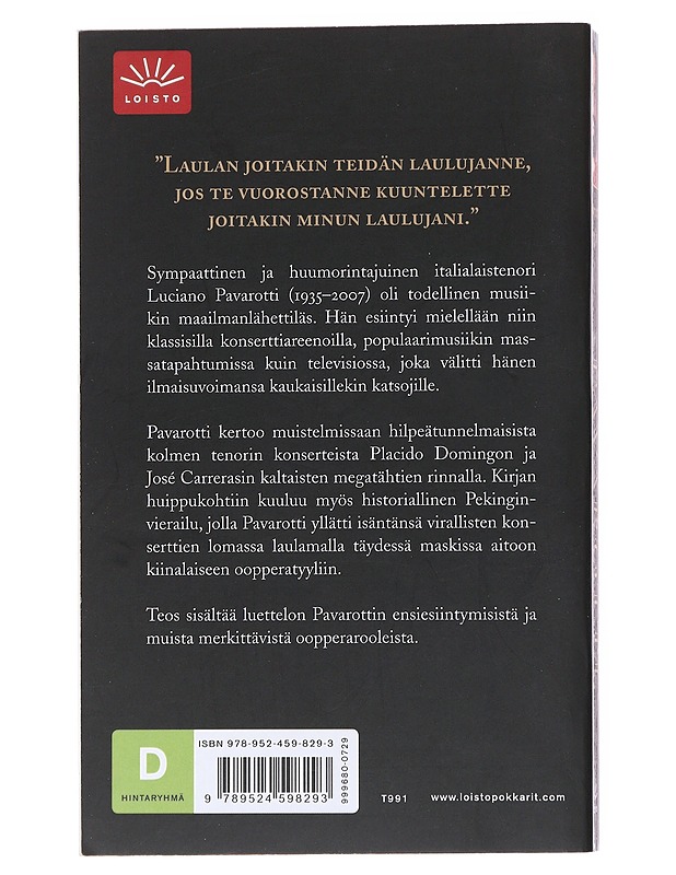 Pavarotti, minun maailmani - Luciano Pavarotti - Elämäkerrat ja muistelmat - 10105554779 - 1