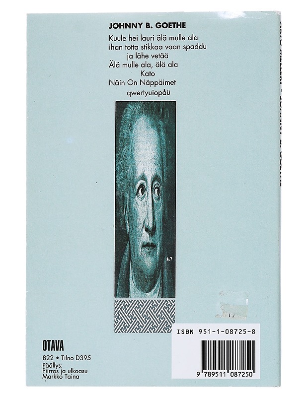 Johnny B. Goethe / runoja - Arto Melleri - Runot ja näytelmät - 10105554967 - 1