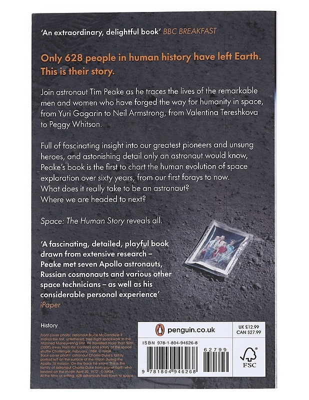 Space: The Human Story - Timothy Peake - Elämäkerrat ja muistelmat - 10105555052 - 1