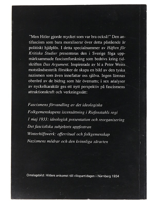 Fascism och ideologi - Gunnar Bratt - Tietokirjat ja oppaat - 10105555069 - 1