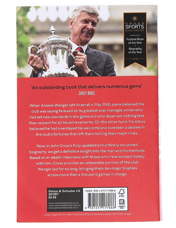 Arsene Wenger : the inside story of Arsenal under Wenger - John Cross - Historiakirjat - 10105555070 - 1