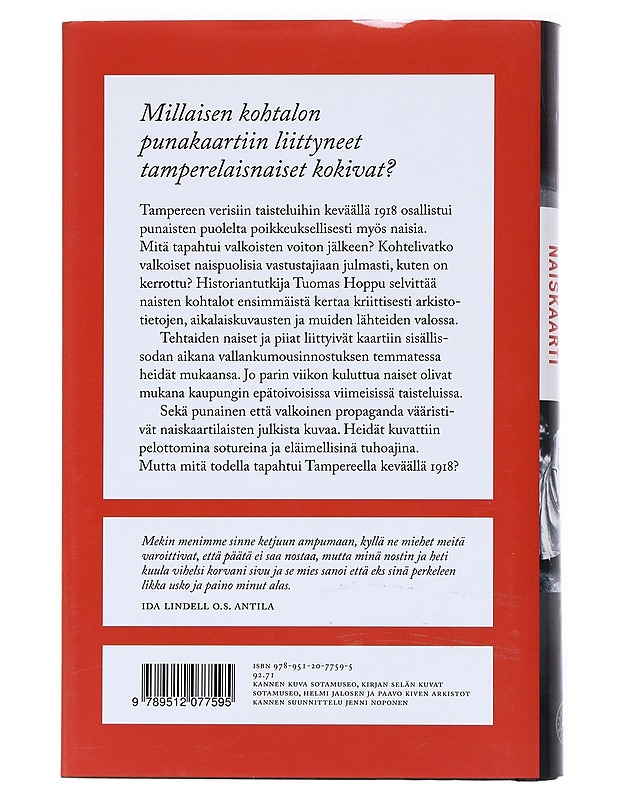 Tampereen naiskaarti / myytit ja todellisuus - Tuomas Hoppu - Historiakirjat - 10105555104 - 1