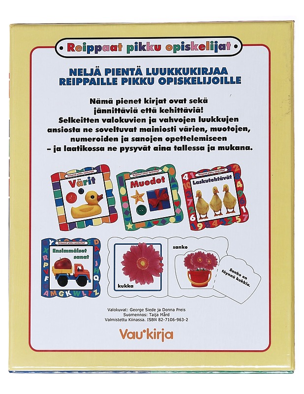 Reippaat pikku opiskeljat : Neljä luukkukirjaa! - Taija Mård - Lastenkirjat - 10105555244 - 1