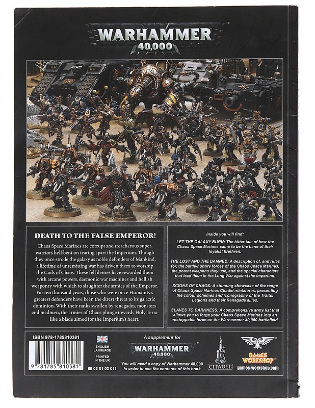 Warhammer 40,000: Codex : Chaos space marines - Phil Kelly - Fantasia- ja scifi - 10105555306 - 1