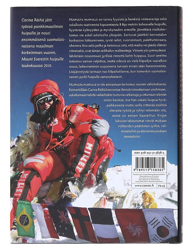 Huipulta huipulle / elämänmuutos ja Everest - Carina Räihä - Elämäkerrat ja muistelmat - 10105555321 - 1