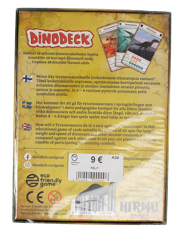 HIRMU GAMES Dinodeck korttipeli - Seurapelit - 10105555439 - 1