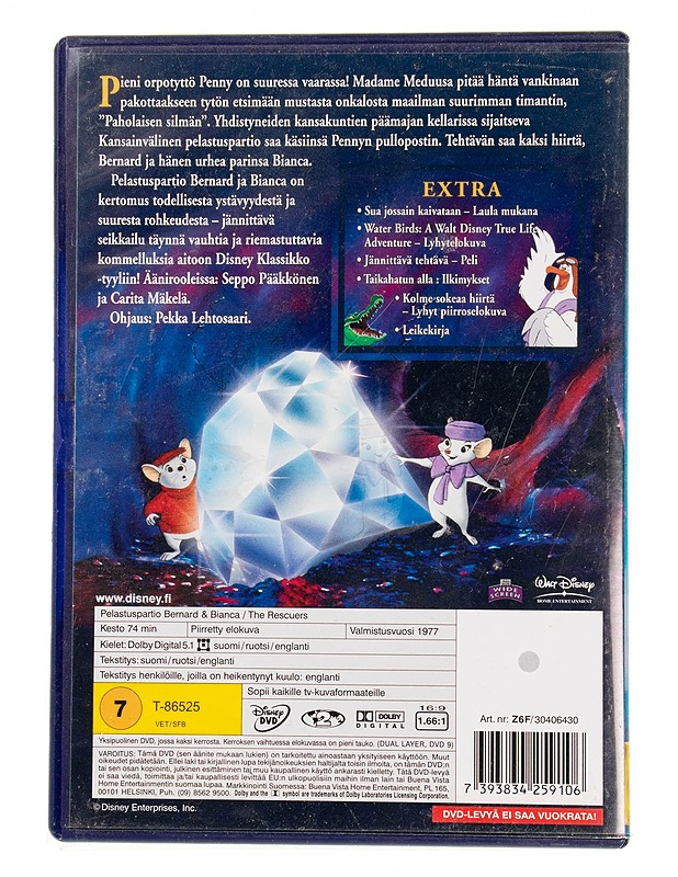 Disney : Bernard & Bianca - DVD - DVD-elokuvat - 10105555477 - 1