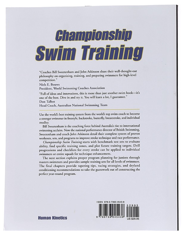 Championship swim training - Sweetenham, Bill - Harrastekirjat - 10105555485 - 1