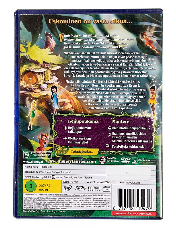 Disney : Helinä-keiju - DVD - DVD-elokuvat - 10105555493 - 1