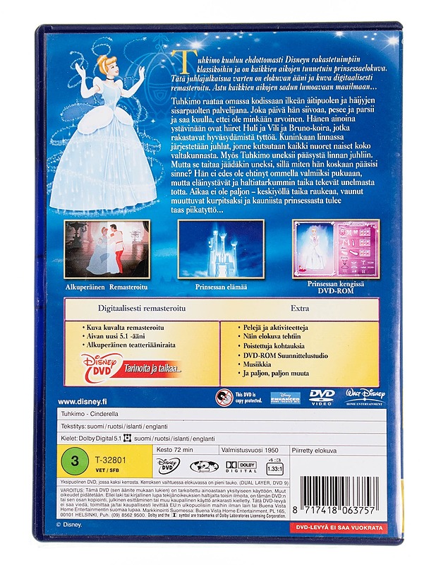 Disney : Tuhkimo Juhlajulkaisu - DVD - DVD-elokuvat - 10105555500 - 1