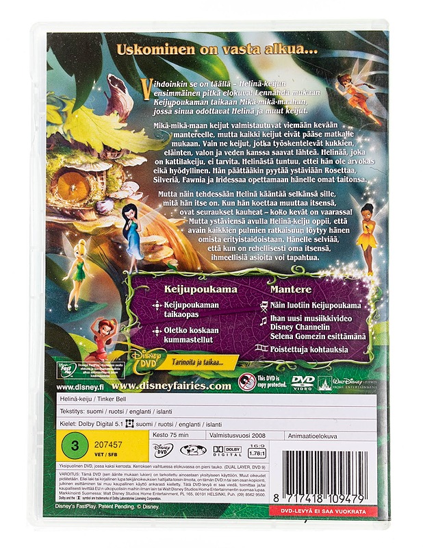 Disney : Helinä-keiju - DVD - DVD-elokuvat - 10105555578 - 1