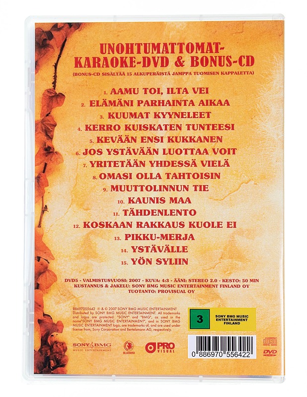 Unohtumattomat-karaoke : Jamppa Tuominen - DVD-elokuvat - 10105555593 - 1