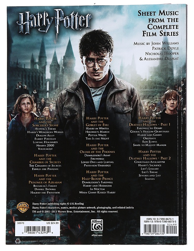 Harry Potter : sheet music from the complete film series : piano solos - Williams, John - Musiikki- ja elokuvakirjat - 10105555598 - 1
