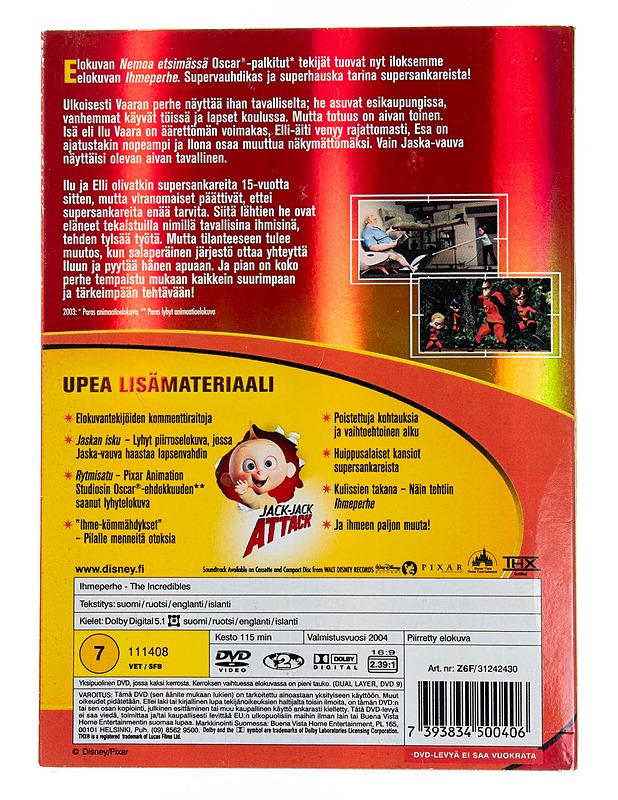 Disney/Pixar : Ihmeperhe - DVD - DVD-elokuvat - 10105555617 - 1