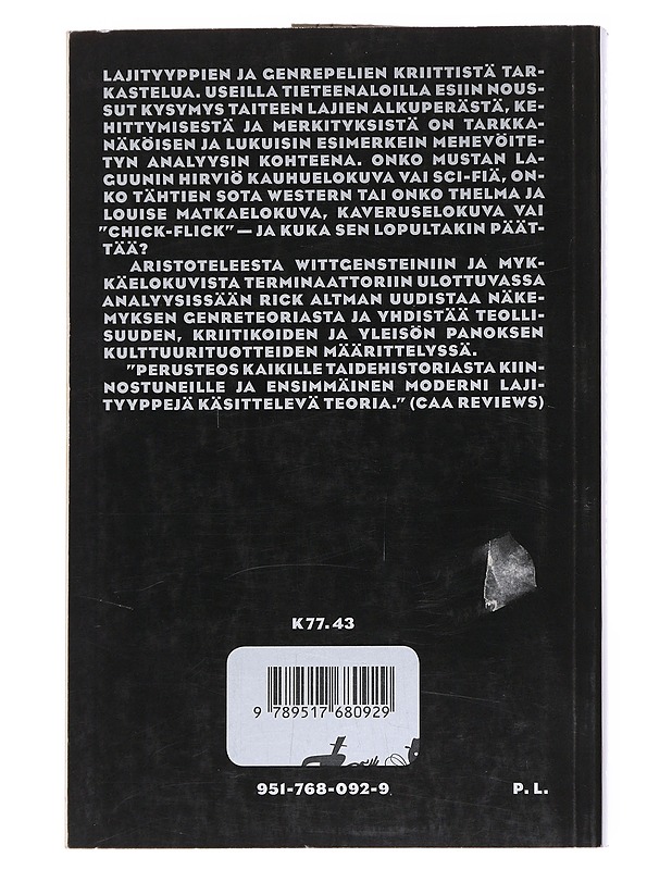 Elokuva ja genre - Altman, Rick - Kaunokirjallisuus - 10105555646 - 1