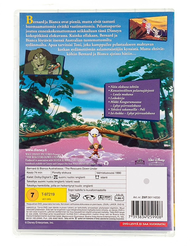 Disney : Bernard & Bianca Australiassa - DVD - DVD-elokuvat - 10105555658 - 1