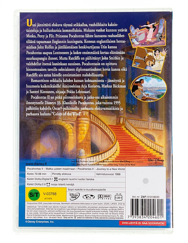 Disney : Pocahontas II : Matka uuteen maailmaan - DVD - DVD-elokuvat - 10105555664 - 1
