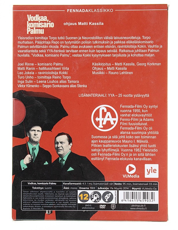 Vodkaa, komisario Palmu - DVD - DVD-elokuvat - 10105555679 - 1