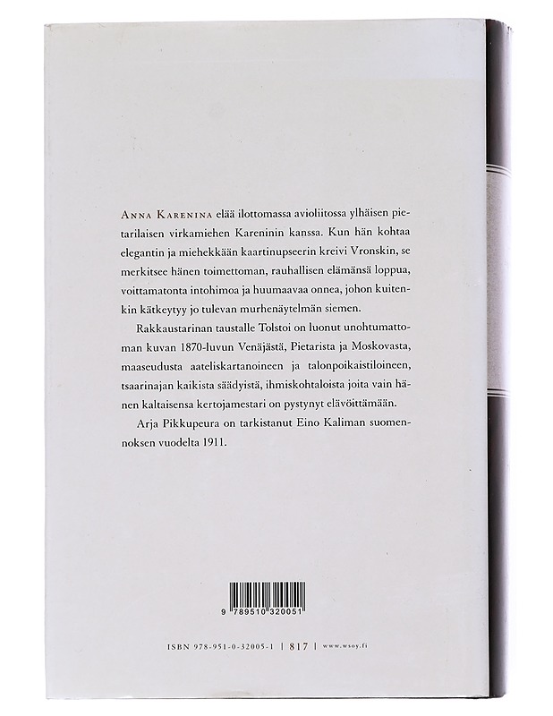 Anna Karenina - Tolstoi, Leo - Romaanit ja novellit - 10105555690 - 1