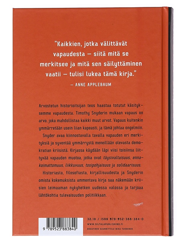Vapaudesta - Snyder, Timothy - Tietokirjat ja oppaat - 10105555814 - 1