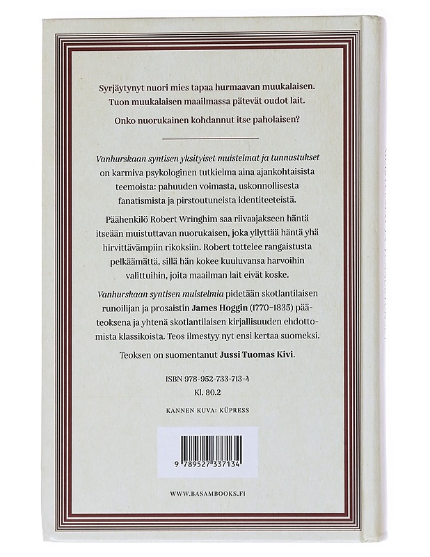 Vanhurskaan syntisen yksityiset muistelmat ja tunnustukset - Hogg, James - Romaanit ja novellit - 10105555854 - 1