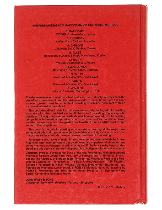 The forecasting accuracy of major time series methods - S. Makridakis - Tietokirjat ja oppaat - 10105555880 - 1