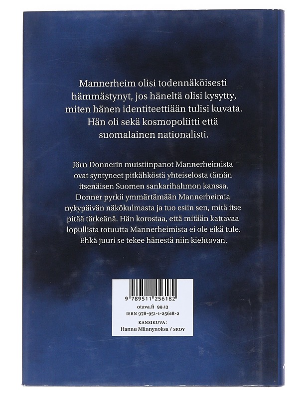 Muistiinpanoja Mannerheimista - Donner, Jörn - Elämäkerrat ja muistelmat - 10105555935 - 1