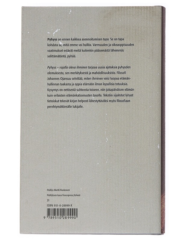 Pyhyys / rajalla oleva ihminen - Johannes Ojansuu - Tietokirjat ja oppaat - 10105555960 - 1
