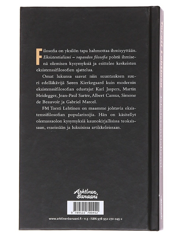 Eksistentialismi / vapauden filosofia - Torsti Lehtinen - Tietokirjat ja oppaat - 10105556040 - 1