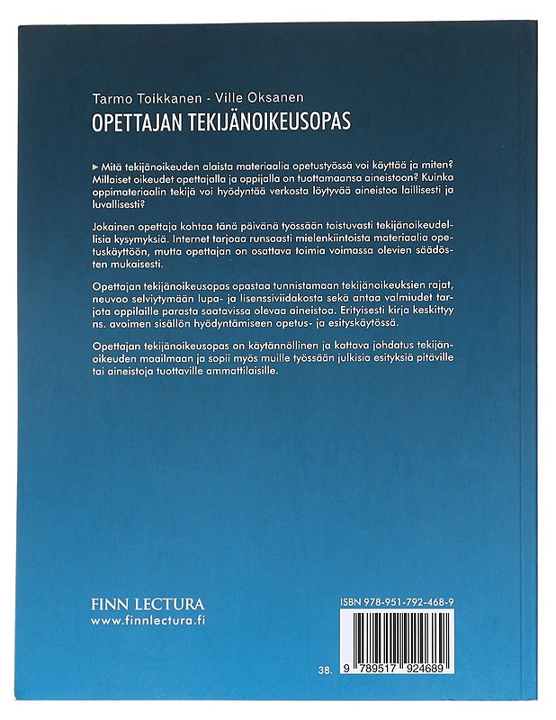 Opettajan tekijänoikeusopas - Toikkanen, Tarmo - Tietokirjat ja oppaat - 10105556050 - 1