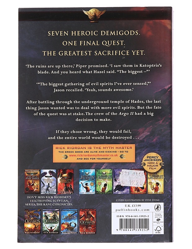 Heroes of Olympus: The blood of Olympus -Riordan, Rick - Fantasia- ja scifi - 10105556074 - 1