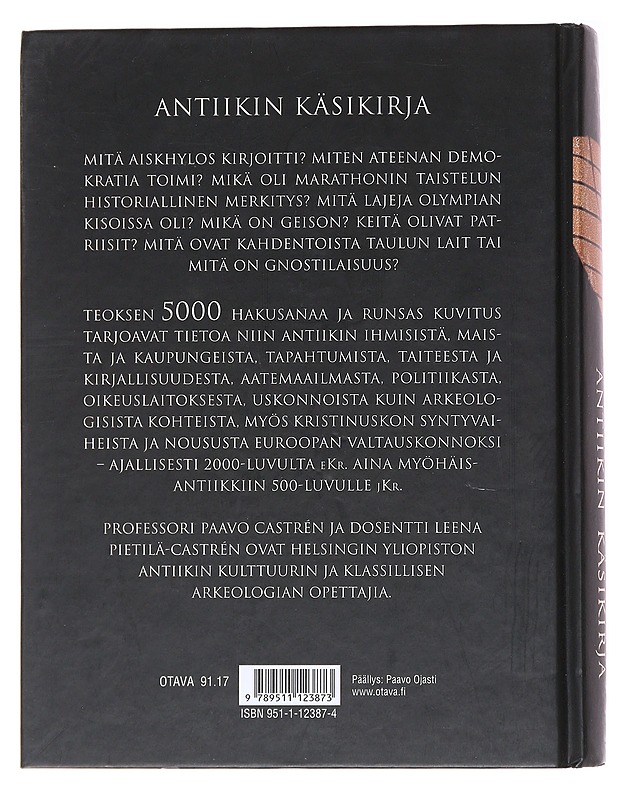 Antiikin käsikirja - Castrén, Paavo - Historiakirjat - 10105556118 - 1