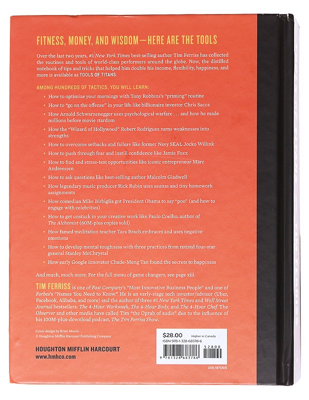 Tools of titans : the tactics, routines, and habits of billionaires, icons, and world-class performers - Ferriss, Timothy - Tietokirjat ja oppaat - 10105556120 - 1