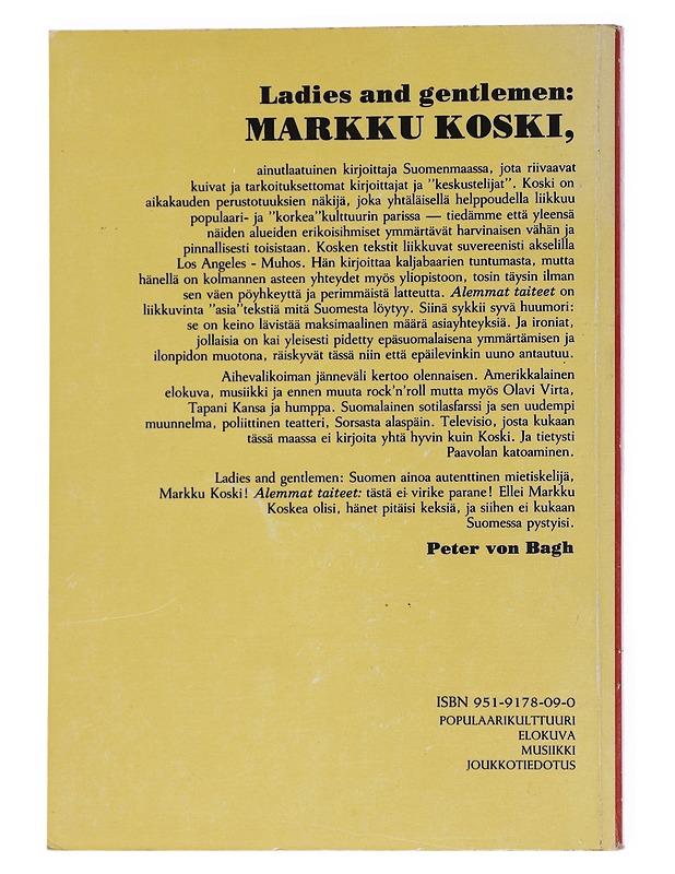 Alemmat taiteet - Markku Koski - Tietokirjat - 10105556126 - 1