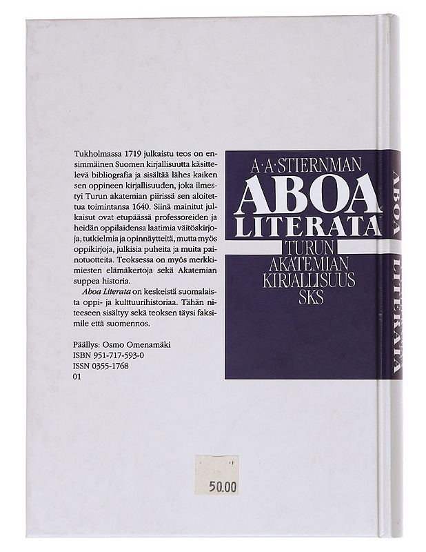 Aboa Literata : Turun Akatemian Kirjallisuus - A.A. Stiernman - Tietokirjat ja oppaat - 10105556214 - 1