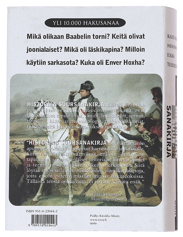 Historian suursanakirja - Nenonen, Kaisu-Maija - Historiakirjat - 10105556219 - 1