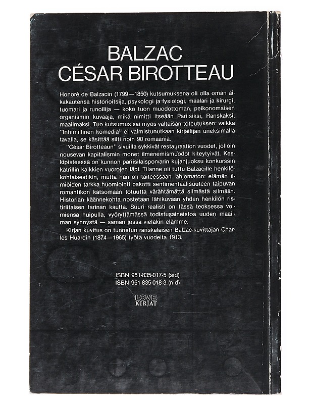 César Birotteau : hajuvesikauppiaan suuruuden ja tuhoutumisen tarina - Balzac, Honoré de - Romaanit ja novellit - 10105556416 - 1