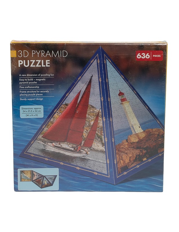 HONOS 3D-pyramidipalapeli, 636 palaa - Palapelit - 10105556452 - 0