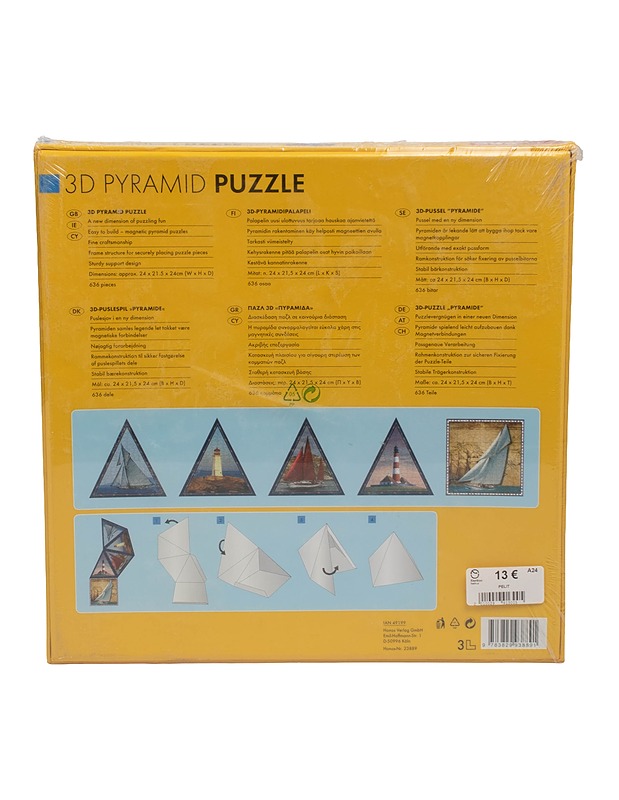 HONOS 3D-pyramidipalapeli, 636 palaa - Palapelit - 10105556452 - 1