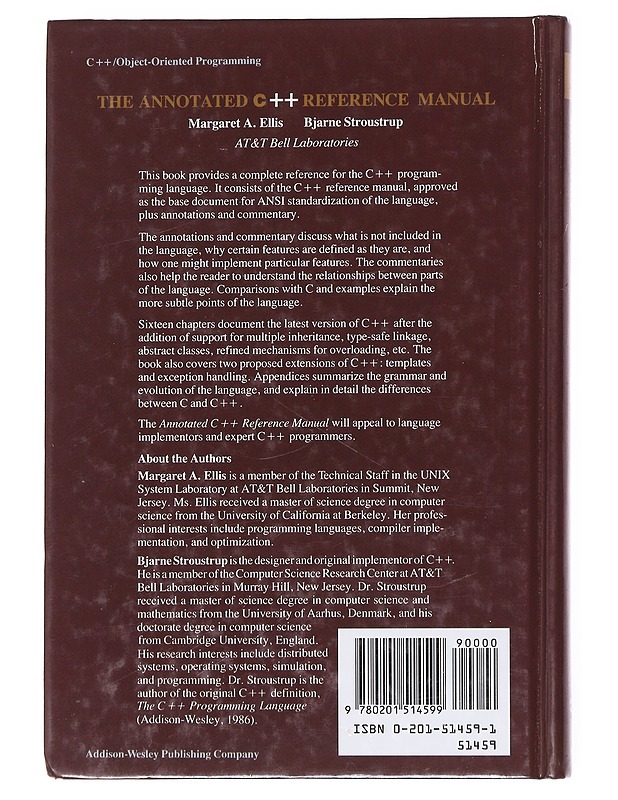 The annotated C++ reference manual - Ellis, Margaret A. - Romaanit ja novellit - 10105556457 - 1