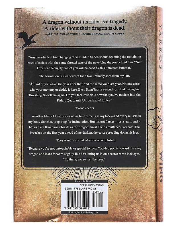 Fourth Wing (The Empyrean -sarjan 1. osa)  - Rebecca Yarros - Fantasia- ja scifi - 10105556545 - 1