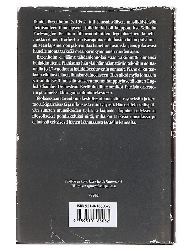 Daniel Barenboim / elämäni musiikissa - Barenboim, Daniel - Elämäkerrat ja muistelmat - 10105556610 - 1