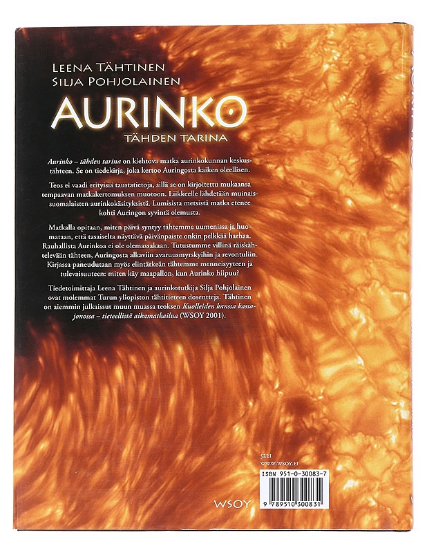 Aurinko : tähden tarina - Leena Tähtinen - Harrastekirjat - 10105556668 - 1