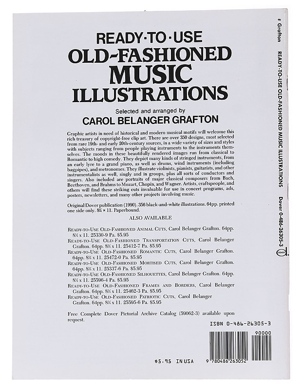 Ready-to-use old-fashioned music illustrations - Carol Belanger Grafton - Harrastekirjat - 10105556729 - 1
