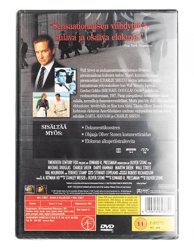 Wall street - DVD - DVD-elokuvat - 10105556816 - 1